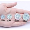 MajorCrafts 20pcs 20mm Crystal AB Multi-Facets Flat Back Round Resin