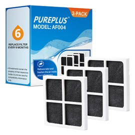 PUREPLUS LT120F Refrigerator Air Filter Replacement for LG LT120F, Kenmore Elite 469918, 9918, ADQ73214402, ADQ73214403, ADQ73214404, ADQ73334008, 3PACK, Dimensions 3.23" X 3.23"