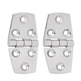 SMART MARINE 2Pcs Deck Door Hinges 3'x1.5'(76mm X 38mm) 316 Stainless Steel Boat Strap Hardware 6 Holes Casting Cabinet Hatch Hinge