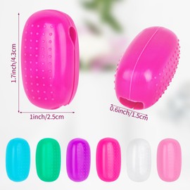 6 Pack Travel Toothbrush Head Covers, Toothbrush Protector Cap Portable Silicone Cover for Household Travel, Camping, Bathroom, School, Business