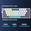 Machenike K500A-B61W 60% Mechanical Wireless Gaming Keyboard, 61 Keys Ultra-Compact