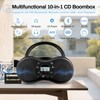 DGXWLLW Portable CD Player Boombox for Home with FM Radio,