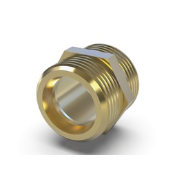 ABA Beul 16001.010.2 Double Nipple with Hexagon, Brass, 1