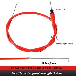 NIBBI Twists Throttle Assembly,Dirt Bike Grips with Throttle Cable and Handlebar Grip for SSR125 Pit Bike, 22mm Motorcycle Throttle Assembly (Red)