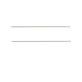 dophee 2 PCS Professional Upholstery Needles, 8" Long 3mm Thickness Big Eye Hand Sewing Needles for Stitching Crafting Projects Home Crafts Doll Making Carpet Leather Canvas Repairing