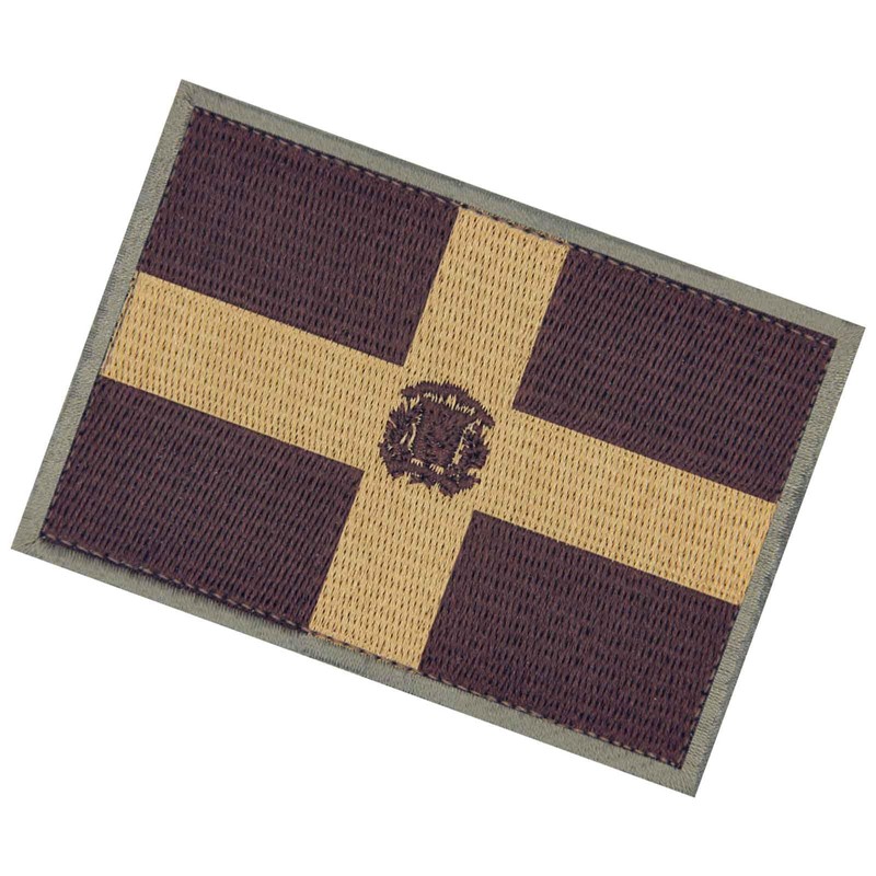 EmbTao Dominican Republic Flag Embroidered Emblem Caribbean Badge Biker Applique