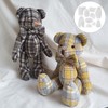 10 Pieces 1 Memory Bear Sewing Kit, Memory Bear Template