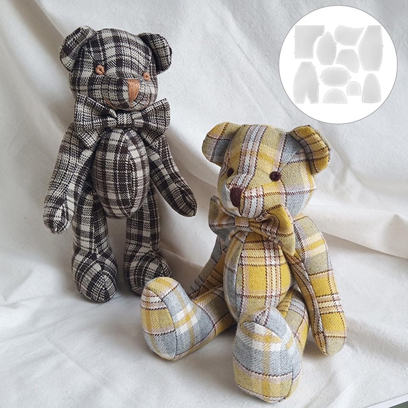 10 Pieces 1 Memory Bear Sewing Kit, Memory Bear Template