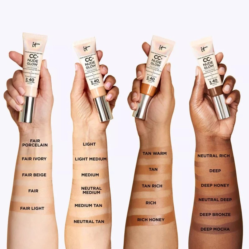 IT Cosmetics CC Nude Glow Lghtweight Foundation+Glo