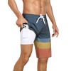 Nonwe Men's Long Board Trunks with Compression Liner Quick Dry