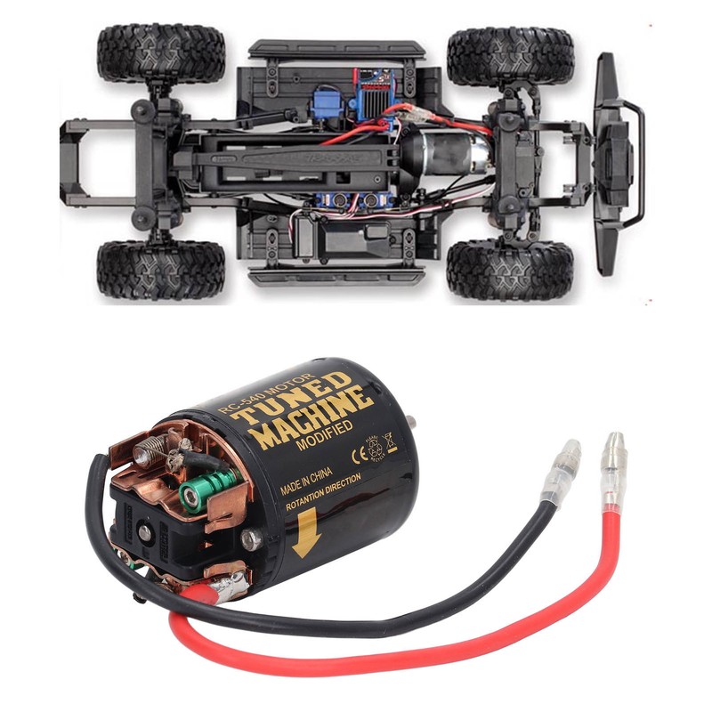 RC Car Motor Gearbox Kit External Carbon Brush 540 Brushed