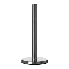 Premier Housewares 511187 Brushed Sleek Kitchen Roll Holder Free Standing Vertical Paper Towel Stand Stainless Steel With Base 33 x 15 x 15 , Silver