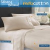 Melocotton Juego de Sábana Matrimonial de Microfibra 1800 grabada a