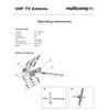 Outdoor UHF Yagi TV Antenna,12-18dBi Gain, 470~862MHz, CH. 21-69