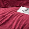 MOONLIGHT20015 Fleece Blanket Throws for Sofas - 400 GSM Burgundy