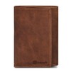 VALENCHI Leather Trifold Wallet For Men - RFID Blocking -