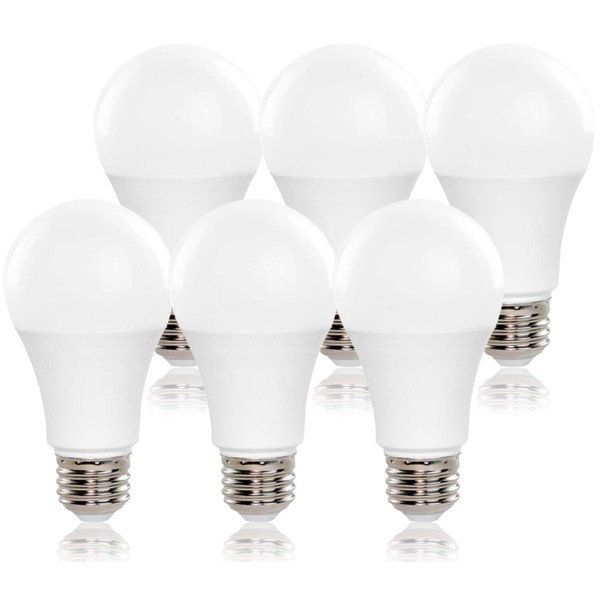 GoodBulb LED A19 Light Bulbs | 9 Watt (60 Watt Equivalent) | E26 Base | Daylight 5000K | EcoSmart Lights | High Output 825 Lumens | Long Term Care Lighting | 6 Pack
