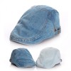Baby & Kids Spring Autumn Denim Hat Collection: Black Beret & Newsboy Cap Styles Punk Deep Denim + Size 57 [54-57cm] 3ea