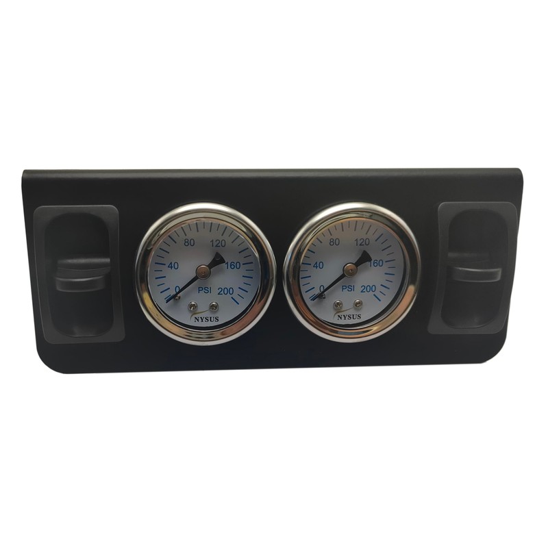 NYSUS Dual Air Gauge Controller Panel Paddle Valve Gauge with