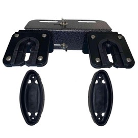 Double Headrest Gun Rack for Truck or Car, Black
