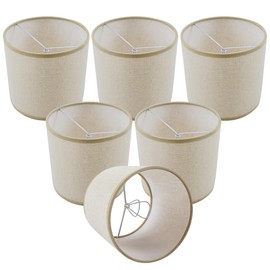 TAaMTYH Small Lamp Shades Cover Set of 6,Clip on Lamp,Drum Shades