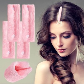 Overnight Curls, No Heat Hair Rollers, Curls Band, Non-Slip, Heatless Hair Curler, DIY Hair Curls, 8-Piece Set with 2 Volumising Hair Clips, Wave Formers for Medium Long Hair