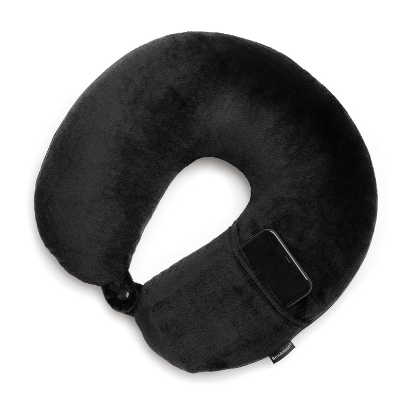 Brookstone Microbead Travel Head and Neck Pillow Lightweight and Plush