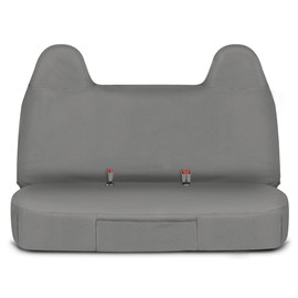 CAT® Custom Fit Front Bench Seat Cover for Ford F250 / F350 / F450 / F550 (1999-2007) - Durable Oxford Gray Truck Seat Cover with Utility Pockets, Ford F250 Super Duty Interior Cover