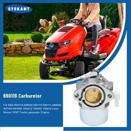 SYSKANT 5-4993 Carburetor for B&S 690119 694526 690115 690111 499029 497164 497844 192432 192436 192437 192452 19G400 19F400 19E400 19G437 19G412 19E412 Lawn Mower 10HP Tractor generator Engine