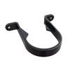 4 x Black Round 68mm Downpipe Brackets, Freeflow Rain Water