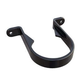 4 x Black Round 68mm Downpipe Brackets, Freeflow Rain Water Systems