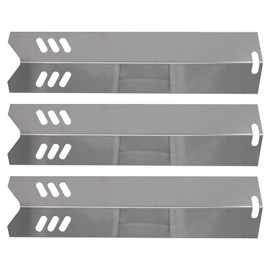 3-Pack BBQ Grill Heat Shield Plate Tent Replacement Parts for Montana: 129639 KS12008 KS12007 - Compatible Barbeque Stainless Steel Flame Tamer, Flavorizer Bar, Vaporizer Bar, Burner Cover 15"