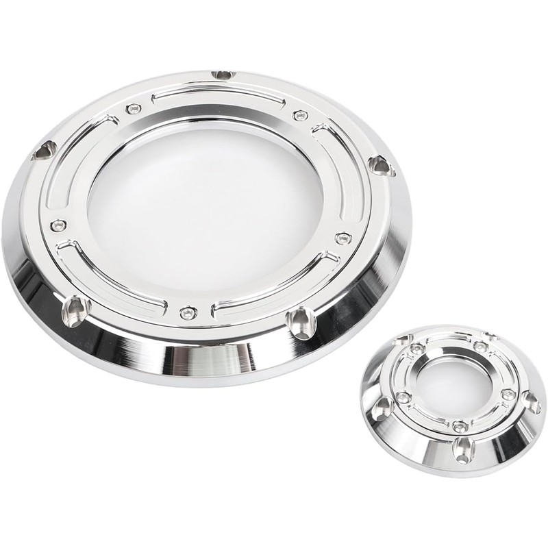 Cyreedom Transparent Motorcycle Derby Cover Timer Cover for Harley Big