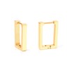 Sleek Stainless Steel gold plated Square Hoop Earrings – Hypoallergenic,