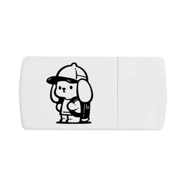 'Schoolboy Puppy with Backpack' Pill Box with Tablet Splitter (PI00034988)