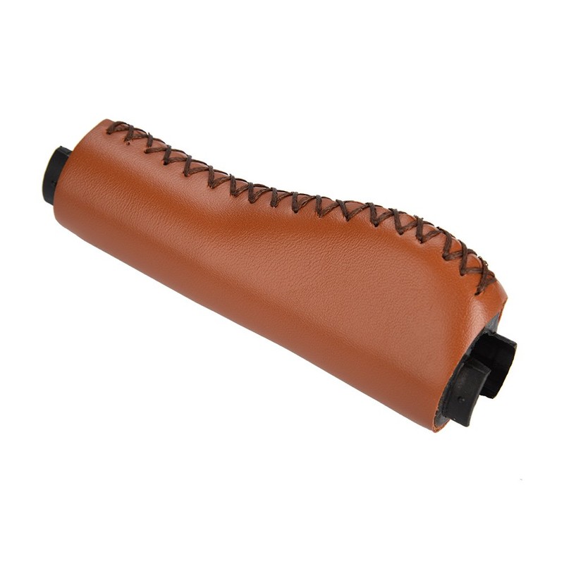 DEWIN Leather Bike Handle Grips, 1 Pair Retro Bicycle Grips