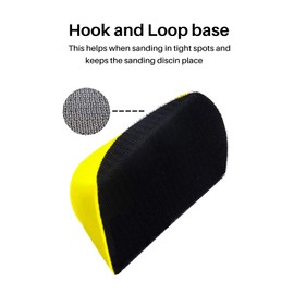 ZyfroaaQ 5 Inch Hand Sanding Block for Hook & Loop Sandpaper Hand Pad Polishing Pad Abrasive Tools