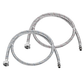 M METERXITY 2-Pack 39 Inch Faucet Hose Connector, G1/2 Inch Female Compression M10 Male Connector Braided Stainless Steel Water Supply Line for Bathroom/Kitchen, Faucet Supply Lines