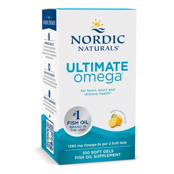 Nordic Naturals Ultimate Omega 1280 Mg Con 100 Softgels Sabor Limón