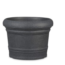 Scheurich Formia 30 Round Black Granite Planter/Planter/Planter Made with Recycled Plastic 10 Year Guarantee for Outdoor Use