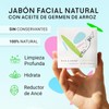 RICE & SHINE Jabón Facial Natural con Aceite de Germen