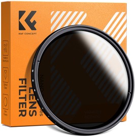 K&F Concept 77mm Variable ND Filter ND2-ND400 Neutral Density Filter Ultra Thin Camera Filter + Microfiber Cloth (77mm ND Filter), NANO-B Series