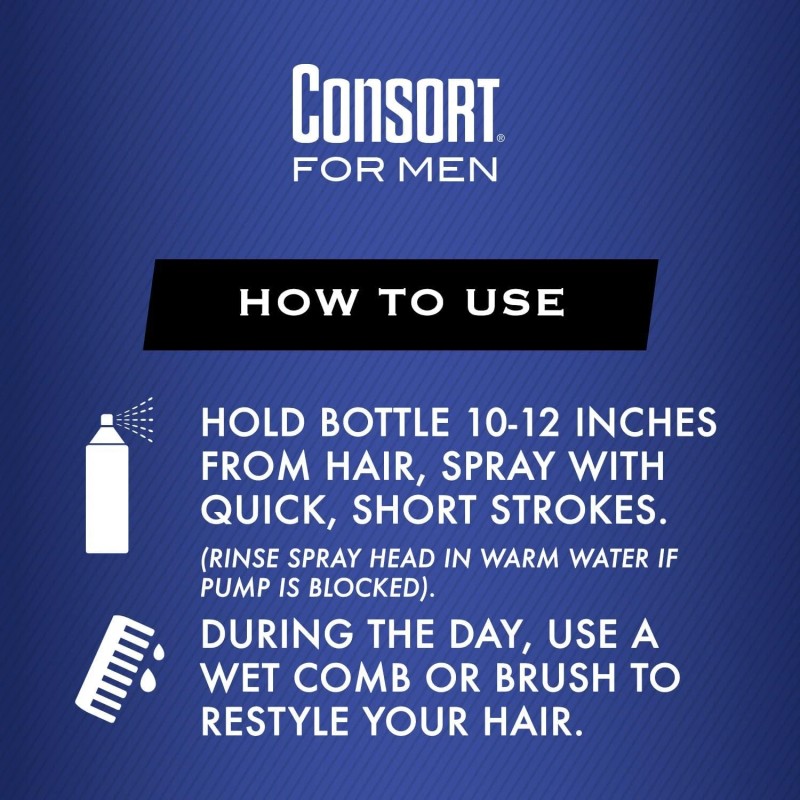 Consort Hair Spray 8oz Unscented X-Hold Pump Non-Aero (2 Pack)