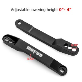Mofun Adjustable 0-4" Rear Lowering Links Compatible with Kawasaki Ninja ZX-14R ZZR1400 2007-2019 Concours 1400 2007-2021 Motorcycle Drop Kit