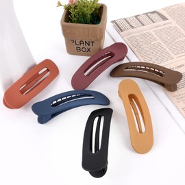 Ainiv 6 Pack Large Duckbill Hair Clips Alligator Hair Barrettes for Girls Women French Style Elegant Hair Claw Clips Thick or Thin Hair Strong Grip No Slip Beauty Hair Styling Accessories