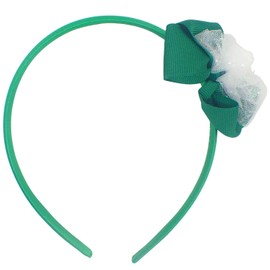 Topkids Accessories Christmas Satin Headband Alice Band for Women and Girls, Baby headband, Christmas costume, Christmas dress, Hair bands for girls, Christmas hair accessories (Green bow)