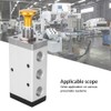 Hand Valve Two Position Five Way Button Valve Aluminum Alloy