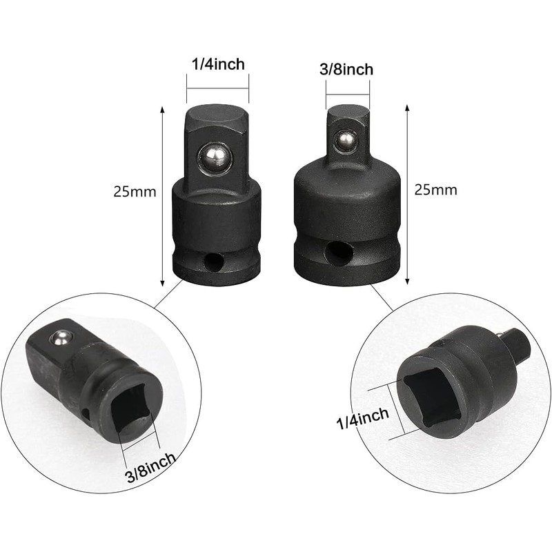 Profiwoab Impact Socket Adapter Set, 6 Pcs Professional Impact Socket