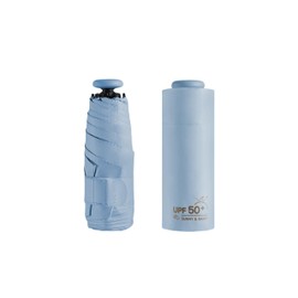Mini Sun Travel UV Umbrella Anti UPF 50 Protection 99.9% Micro handle Coating Layer Fabric Compact/Lightweight Small Portable Backpack/Folding Purse Pocket Umbrella Rain/Blocking/Men Women Kids