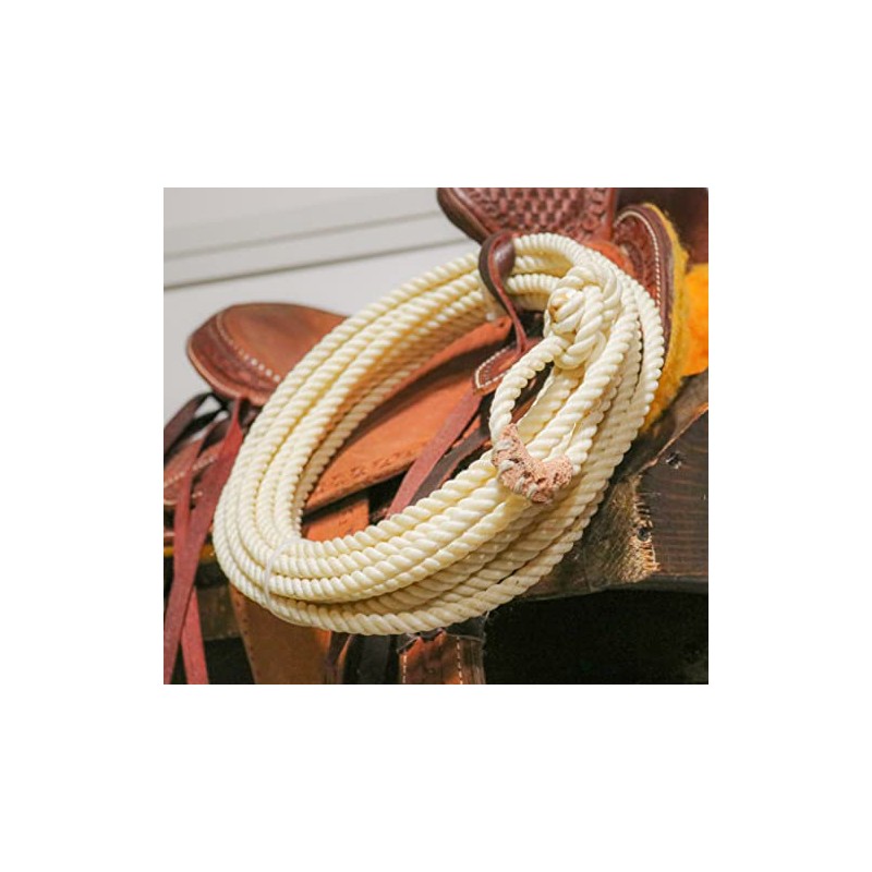 M-Royal Saddles 30 FT White Western Adult Lasso Rope Rodeo